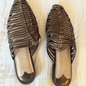 Cecilia New York Bronze Metallic Sunset mule sandals